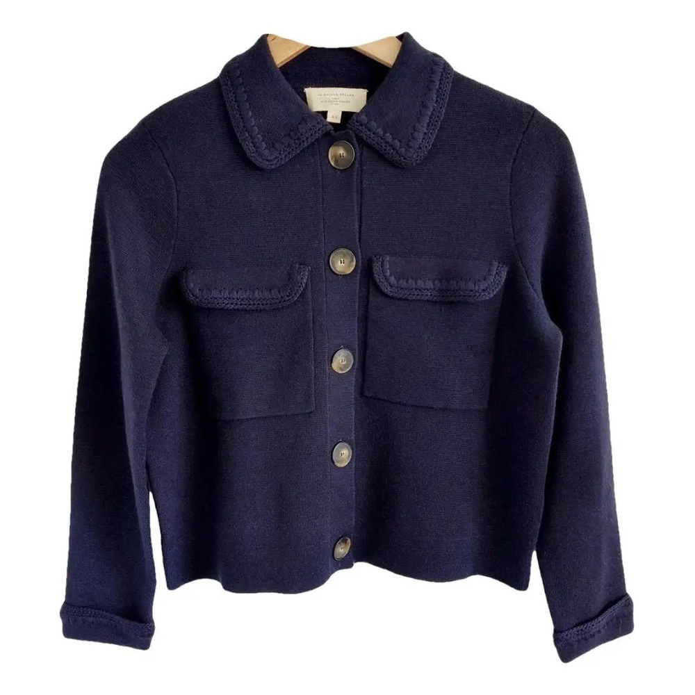 Sezane Merino Wool Button Front Cardigan